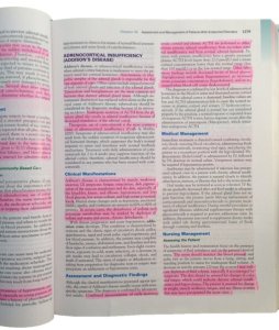 highlighted textbook