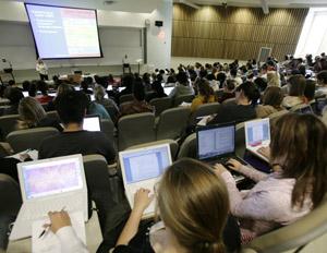 laptop in lecture